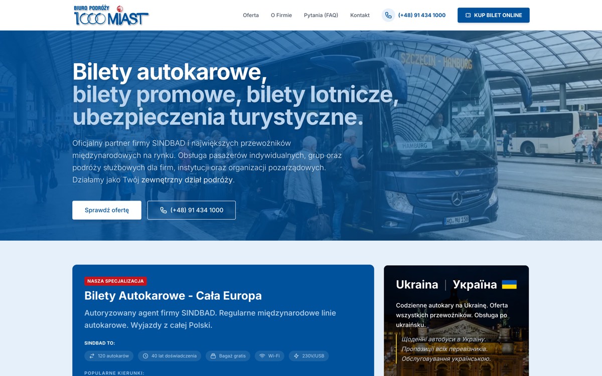 Realizacja qsites: strona 1000miast.pl