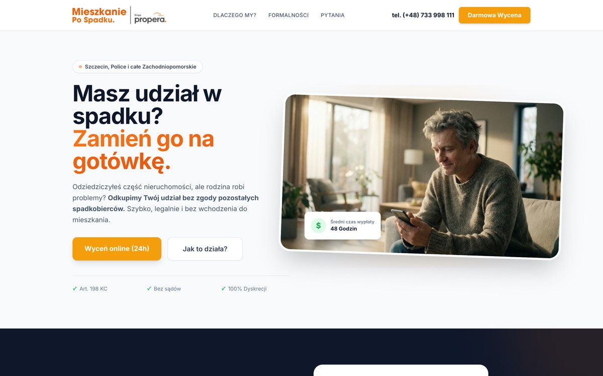 Realizacja qsites: strona mieszkanie.po.spadku.pl